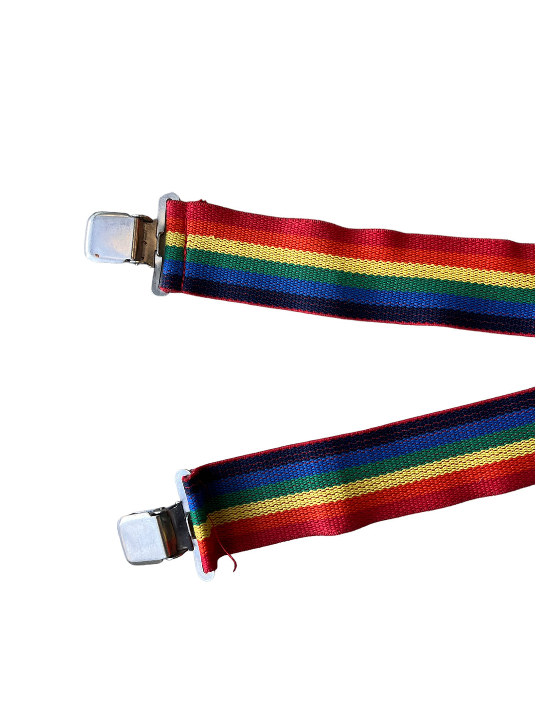 Rainbow Leathercraft Suspenders With Leather and Metal Hardware