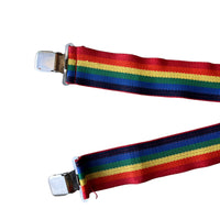 Rainbow Leathercraft Suspenders With Leather and Metal Hardware