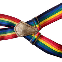 Rainbow Leathercraft Suspenders With Leather and Metal Hardware