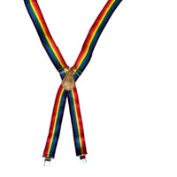 Rainbow Leathercraft Suspenders With Leather and Metal Hardware