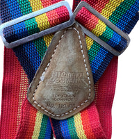 Rainbow Leathercraft Suspenders With Leather and Metal Hardware