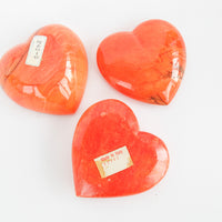 Red Stone Heart Paper Weight or Heart Box Made in Italy (Sold Separately)