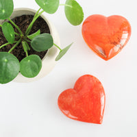 Red Stone Heart Paper Weight or Heart Box Made in Italy (Sold Separately)