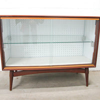 Midcentury Cabinet with Glass Doors and Shelf