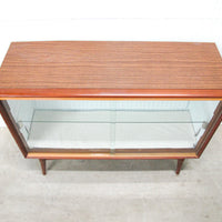 Midcentury Cabinet with Glass Doors and Shelf