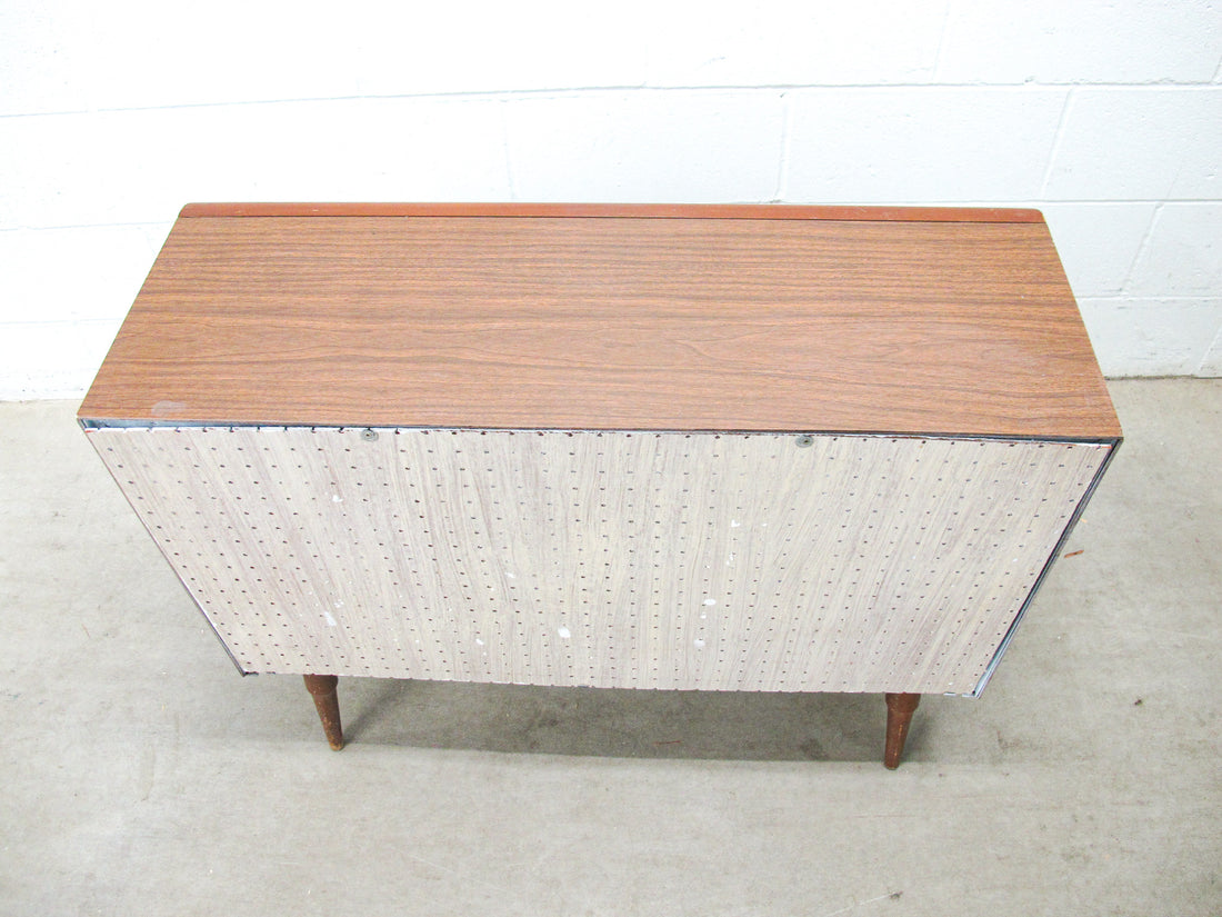 Midcentury Cabinet with Glass Doors and Shelf