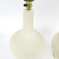 Set of Two Ceramic Midcentury Chilo Neutral Table Lamps