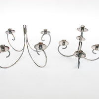 Midcentury Ghorman Silver Candelabra Tree Metal Candle Holder