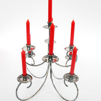 Midcentury Ghorman Silver Candelabra Tree Metal Candle Holder