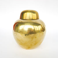 Minimalist Brass Ginger Jar Container Vintage