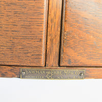 Yawman and Erbe Wood Two Drawer Index Card Catalog Cabinet