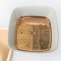 Copper Midcentury Mirro Aluminum Cake Tray with Locking Sides