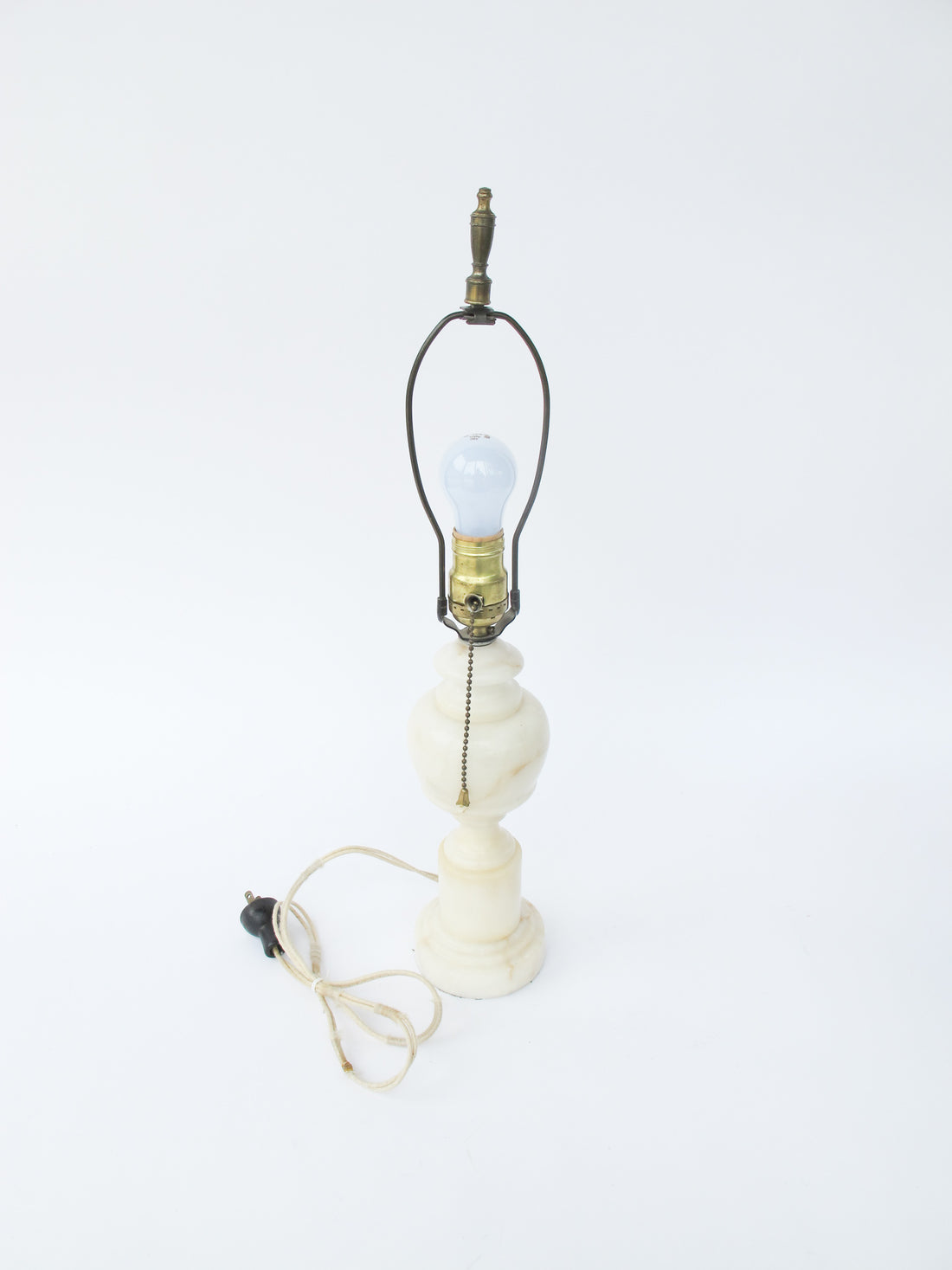 Antique White Marble Base Lamp