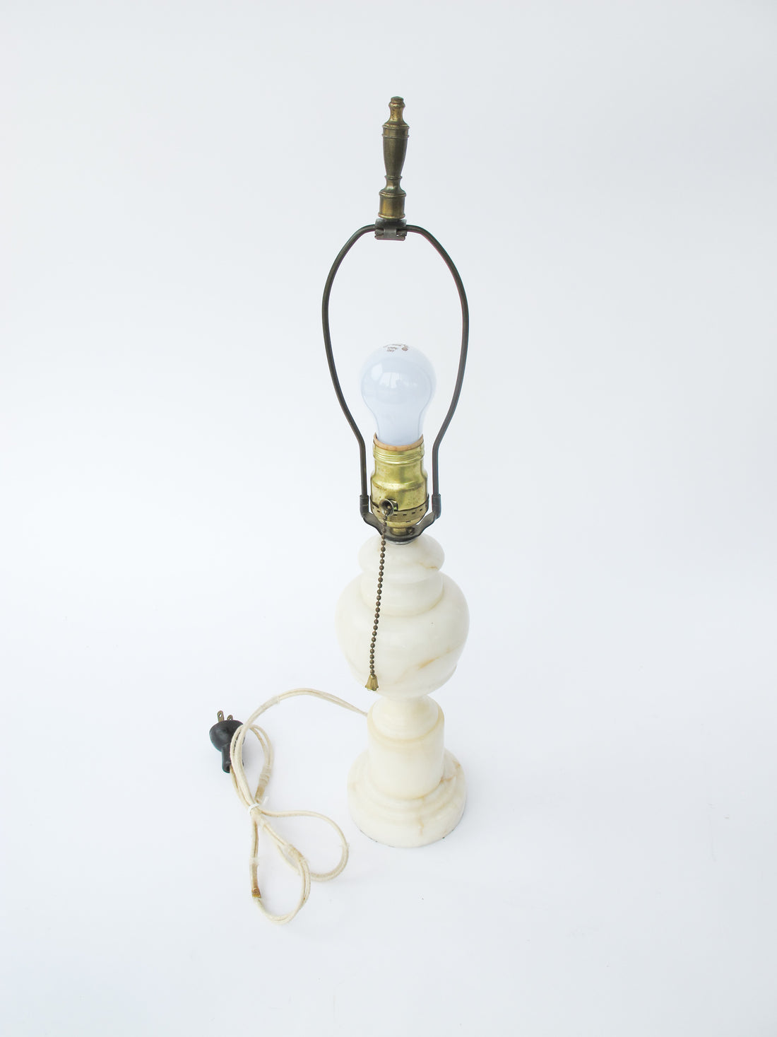 Antique White Marble Base Lamp