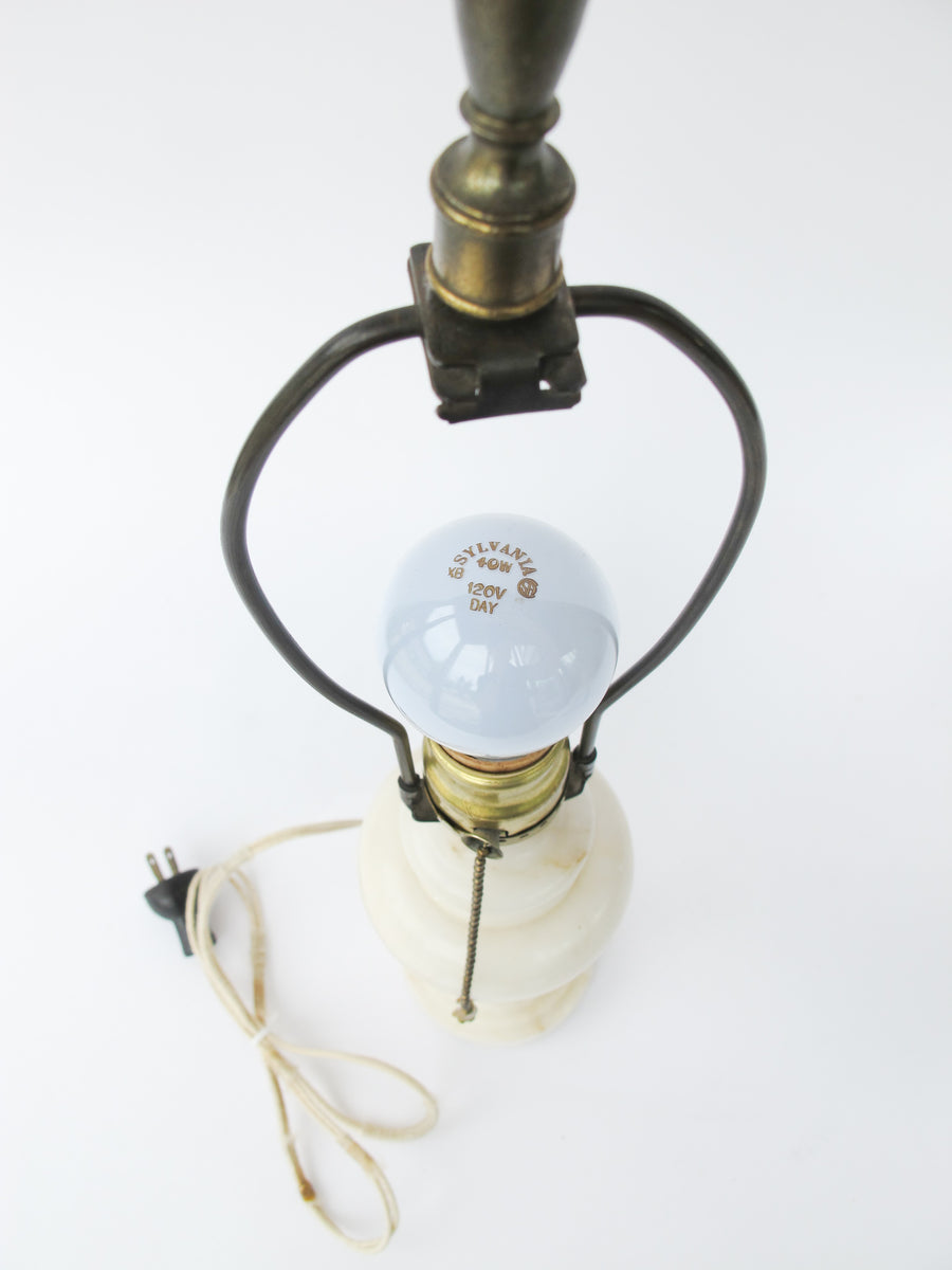 Antique White Marble Base Lamp