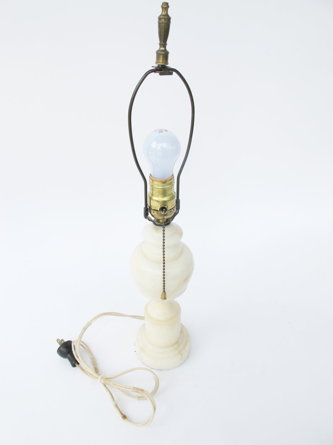 Antique White Marble Base Lamp