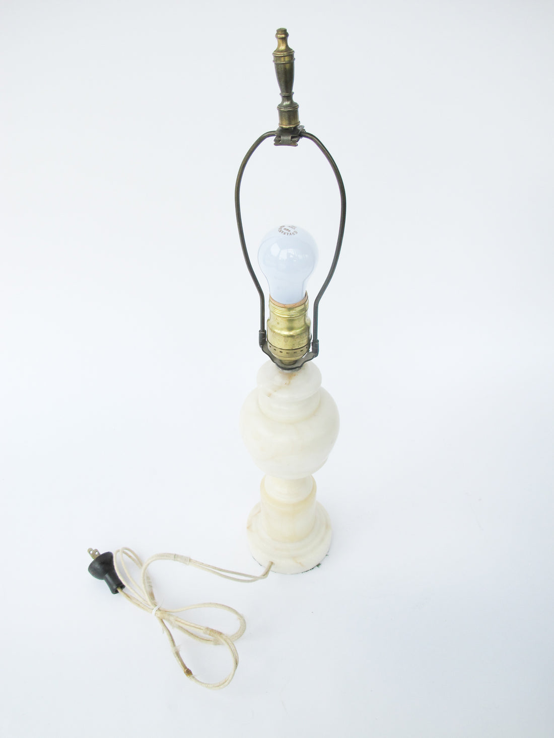 Antique White Marble Base Lamp