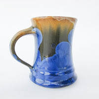 Sparkly Blue Burst Tall Tapered Ceramic Mug