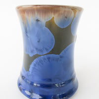 Sparkly Blue Burst Tall Tapered Ceramic Mug