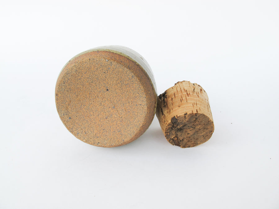 Ceramic Jar with Aged Cork Lid