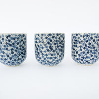 Set of 3 Pier One Japanese Floral Design Tea Cups