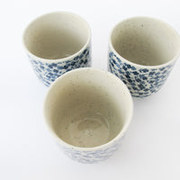 Set of 3 Pier One Japanese Floral Design Tea Cups