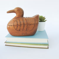 Carved Wood Duck Box from Thailand