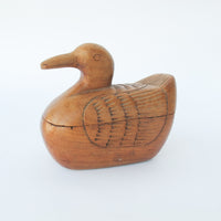 Carved Wood Duck Box from Thailand