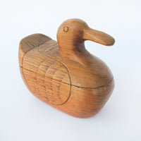 Carved Wood Duck Box from Thailand
