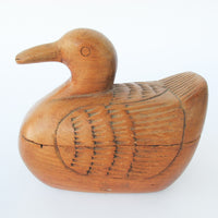 Carved Wood Duck Box from Thailand