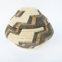 Woven African Basket with Lid
