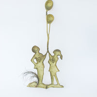 Metal Midcentury Bijan Wall Art - Kids with Balloons