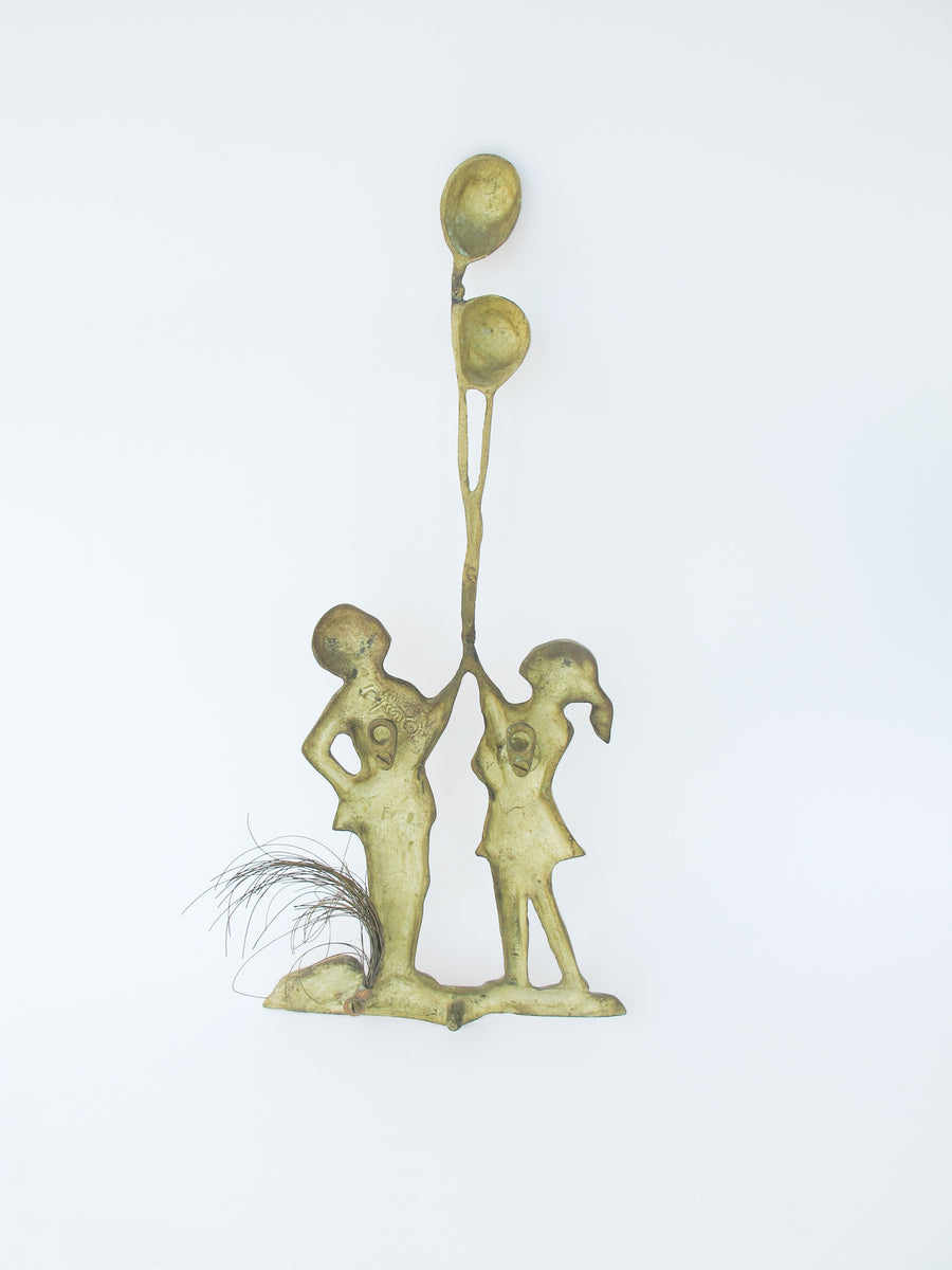 Metal Midcentury Bijan Wall Art - Kids with Balloons