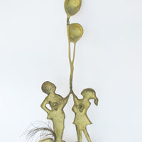 Metal Midcentury Bijan Wall Art - Kids with Balloons