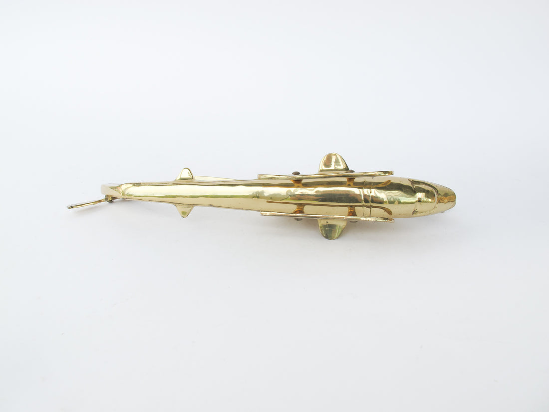 Vintage Brass Helicopter