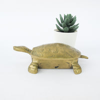 Antique Brass Turtle Trinket Box 