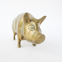 Vintage Brass Pig