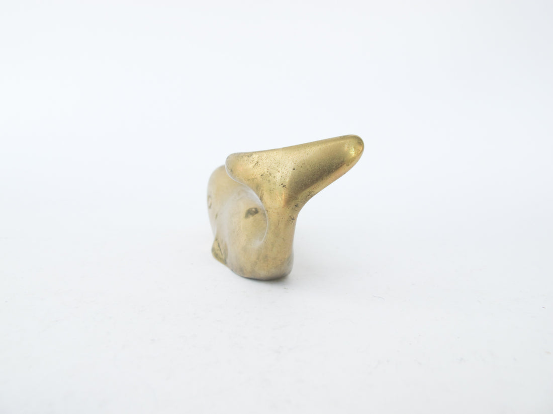 Small Vintage Brass Whale