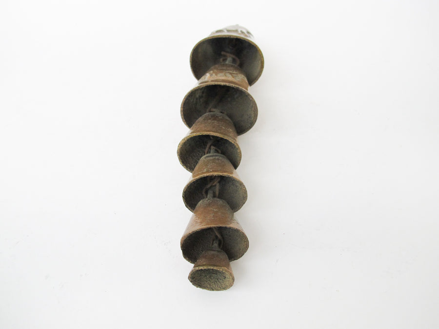 vintage Tiered Brass Camel Bells Set of 6