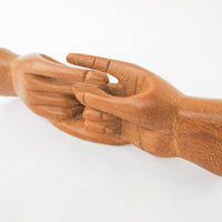 Crossed Carved Wood Hands