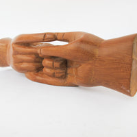 Crossed Carved Wood Hands