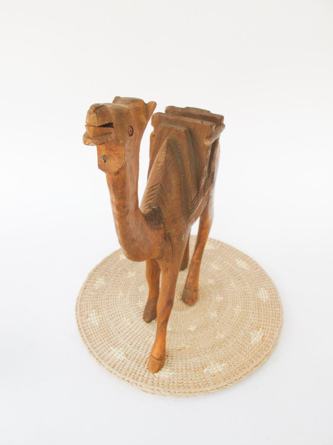 Wooden Camel Statue Figure