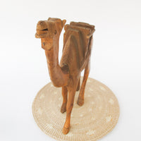 Wooden Camel Statue Figure