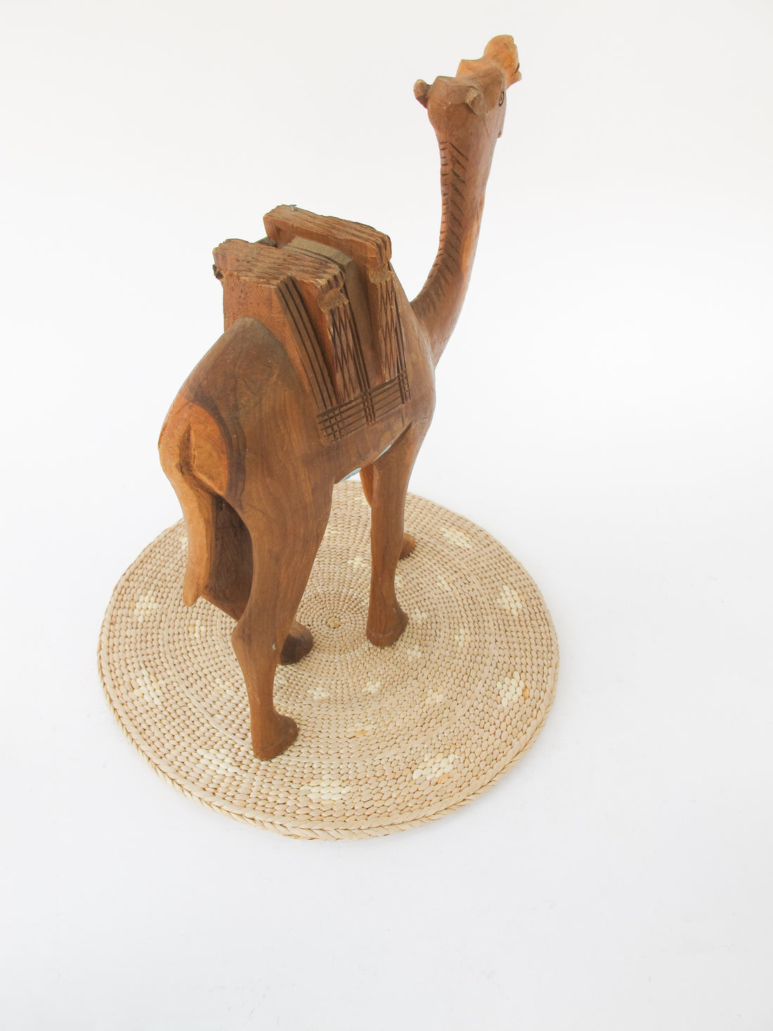 Wooden Camel Statue Figure