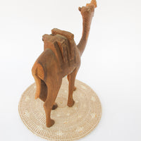 Wooden Camel Statue Figure