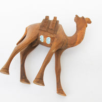 Wooden Camel Statue Figure