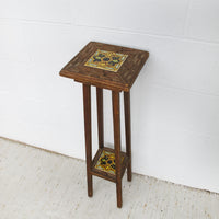 Mexican Tile and WoodTwo-Tier Plant Stand Table