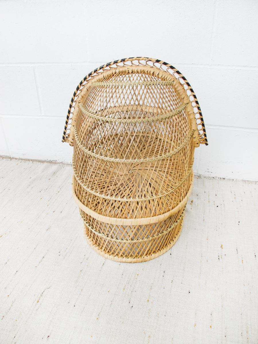 Wicker deals doll bassinet