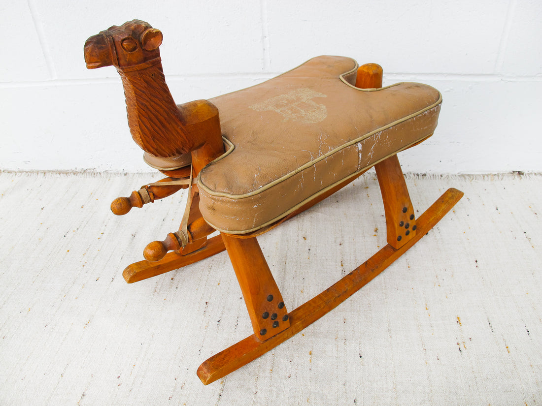 Kids Camel Saddle Rocker with Cushion