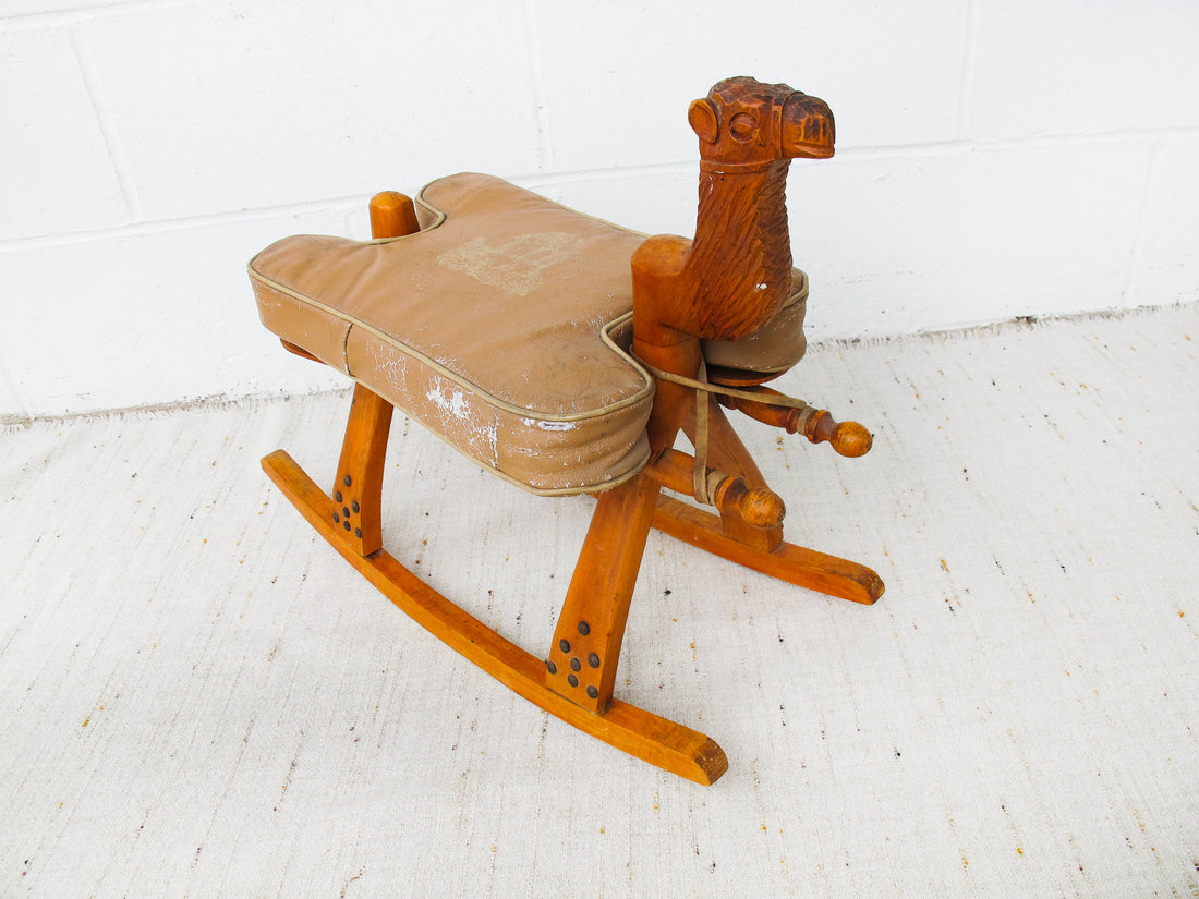 Kids Camel Saddle Rocker with Cushion